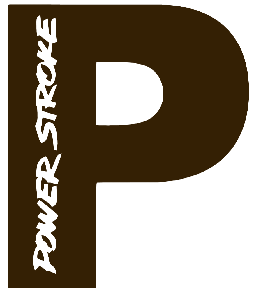 Powerstroke Diesel Truck Logo BROWN Premium DieCut Vinyl Decal PICK SIZE