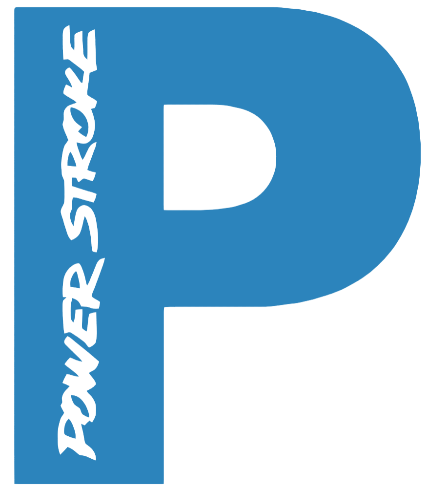 Powerstroke Diesel Truck Logo LIGHT BLUE Premium DieCut Vinyl Decal PICK SIZE