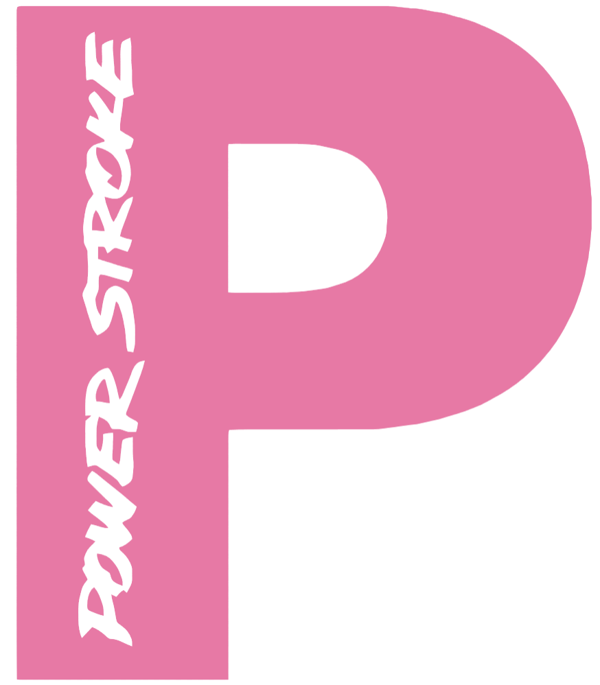 Powerstroke Diesel Truck Logo LIGHT PINK Premium DieCut Vinyl Decal PICK SIZE