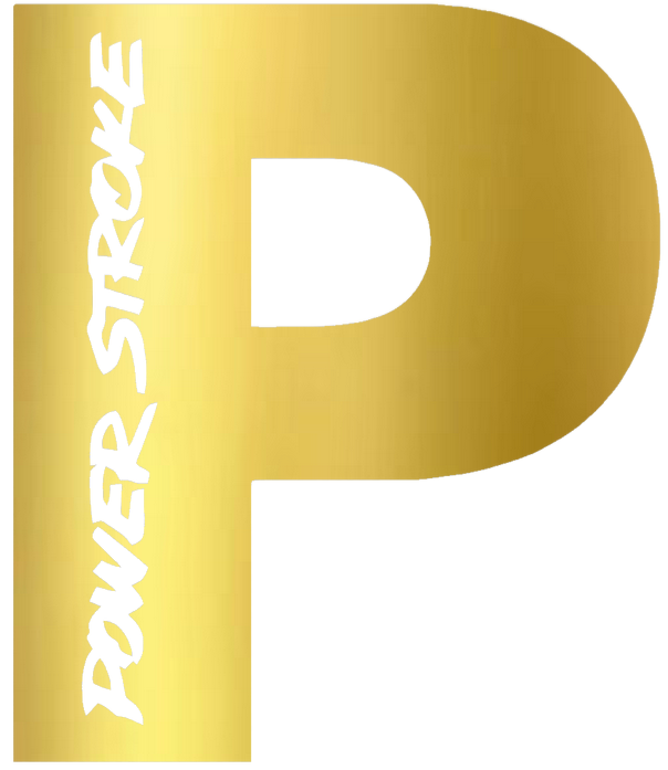 Powerstroke Diesel Truck Logo METALLIC GOLD Premium DieCut Vinyl Decal PICK SIZE