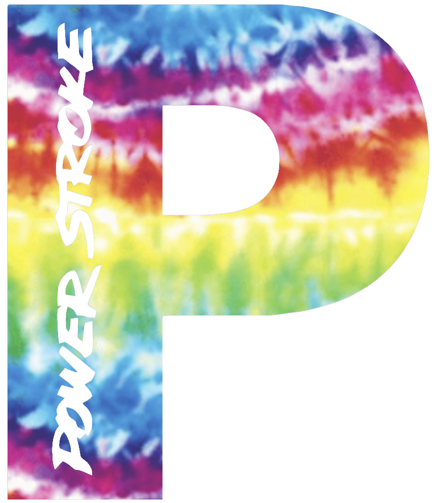 Powerstroke Diesel Truck Logo TIE DYE Premium DieCut Vinyl Decal PICK SIZE