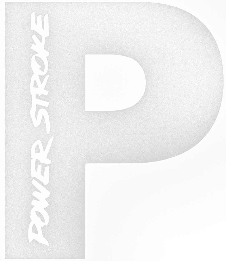 Powerstroke Diesel Truck Logo FROSTED ETCHED GLASS Premium DieCut Vinyl Decal PICK SIZE