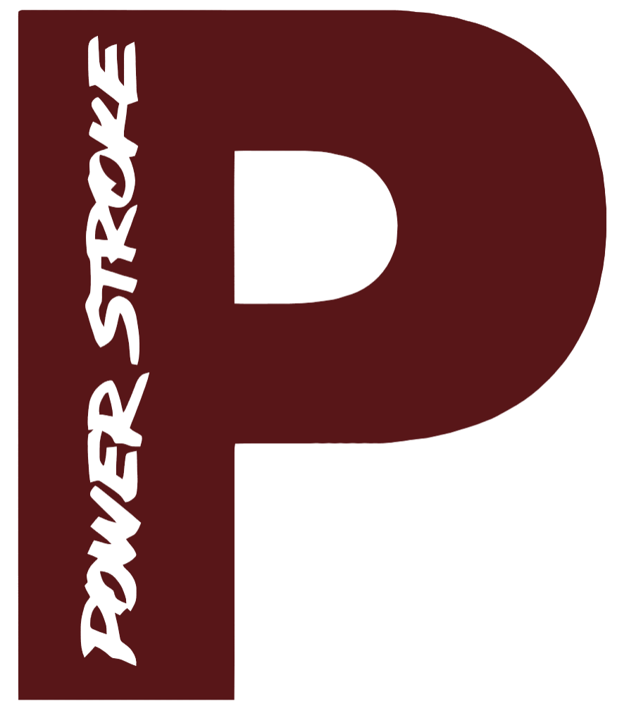 Powerstroke Diesel Truck Logo MAROON Premium DieCut Vinyl Decal PICK SIZE