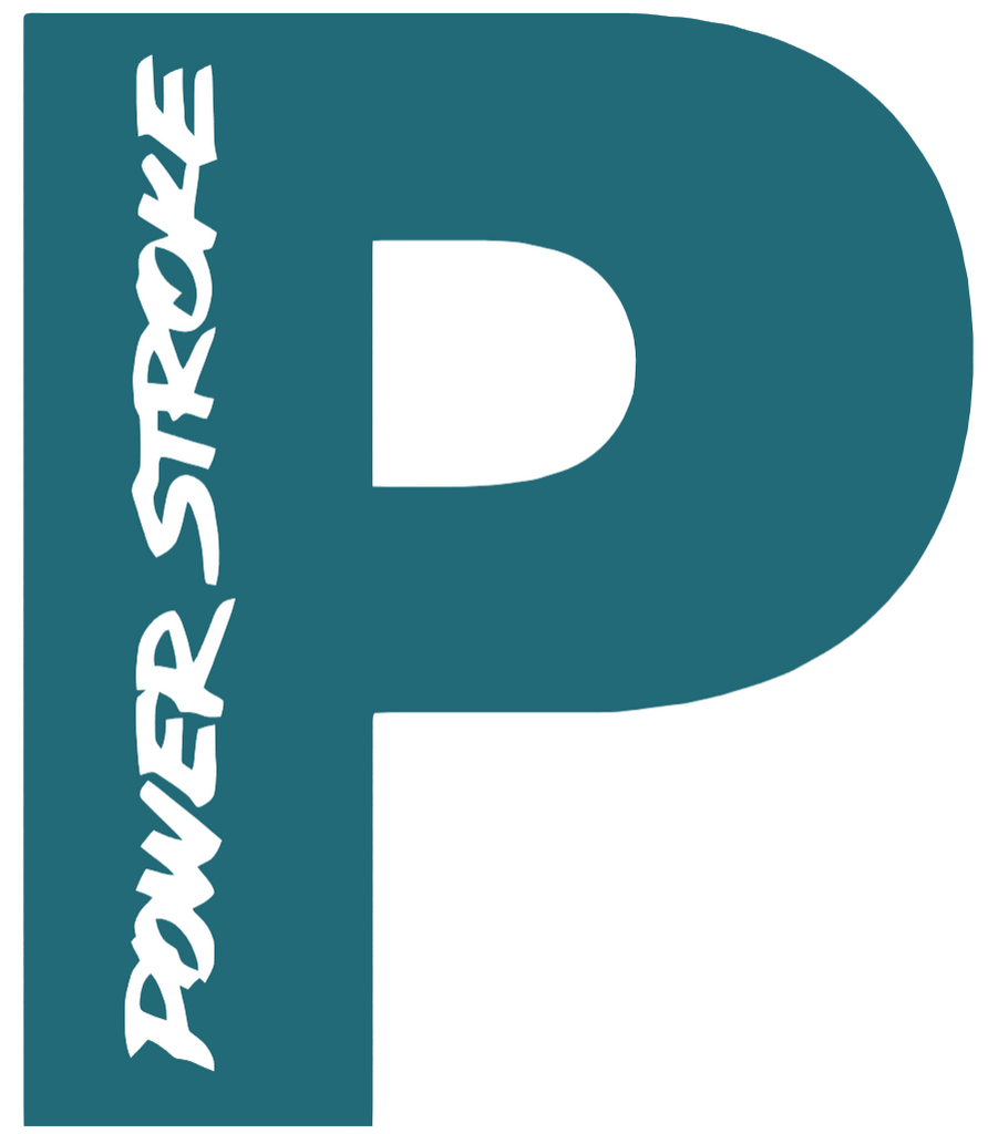 Powerstroke Diesel Truck Logo TEAL Premium DieCut Vinyl Decal PICK SIZE