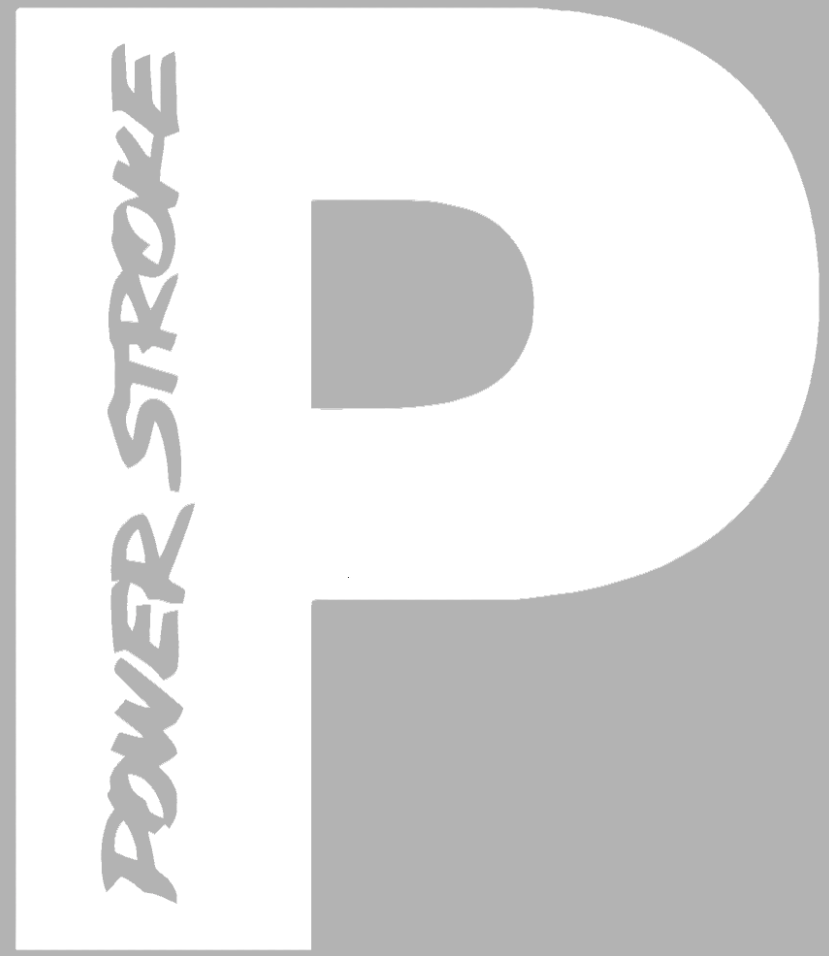 Powerstroke Diesel Truck Logo WHITE Premium DieCut Vinyl Decal PICK SIZE