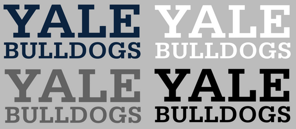 Yale Bulldogs Team Name Logo Premium DieCut Vinyl Decal PICK COLOR & SIZE