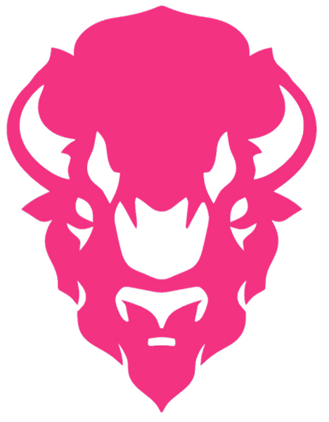 Howard Bison Team Logo HOT PINK Premium DieCut Vinyl Decal PICK SIZE ...