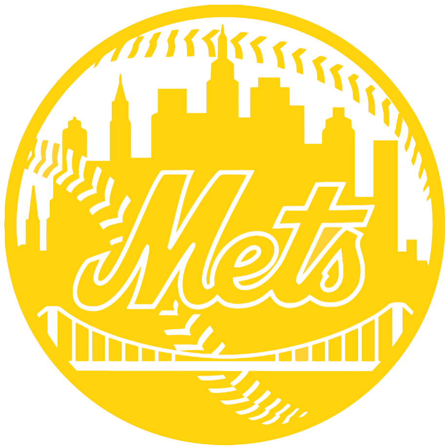 New York Mets Yellow Childhood Cancer Awareness Alternate Logo Vinyl Decal PICK SIZE