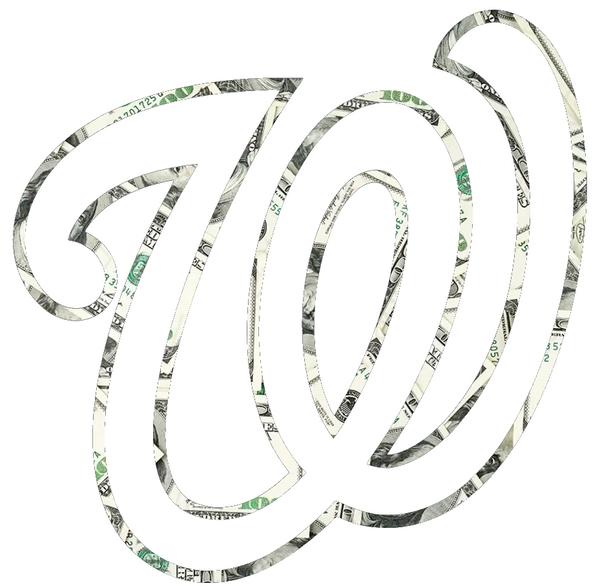 Washington Nationals Money Print Team Logo Premium DieCut Vinyl Decal PICK SIZE