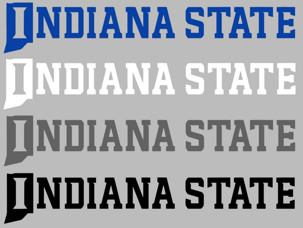 \Indiana State Sycamores Team Name Logo Premium DieCut Vinyl Decal PICK COLOR & SIZE