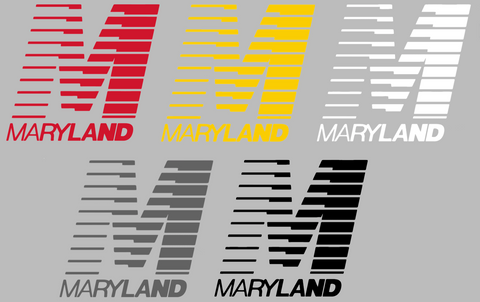 Maryland Terrapins Retro Throwback Logo Premium DieCut Vinyl Decal PICK COLOR & SIZE