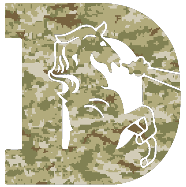 Denver Broncos Salute to Service Retro Throwback Logo Camouflage Camo Vinyl Decal PICK SIZE