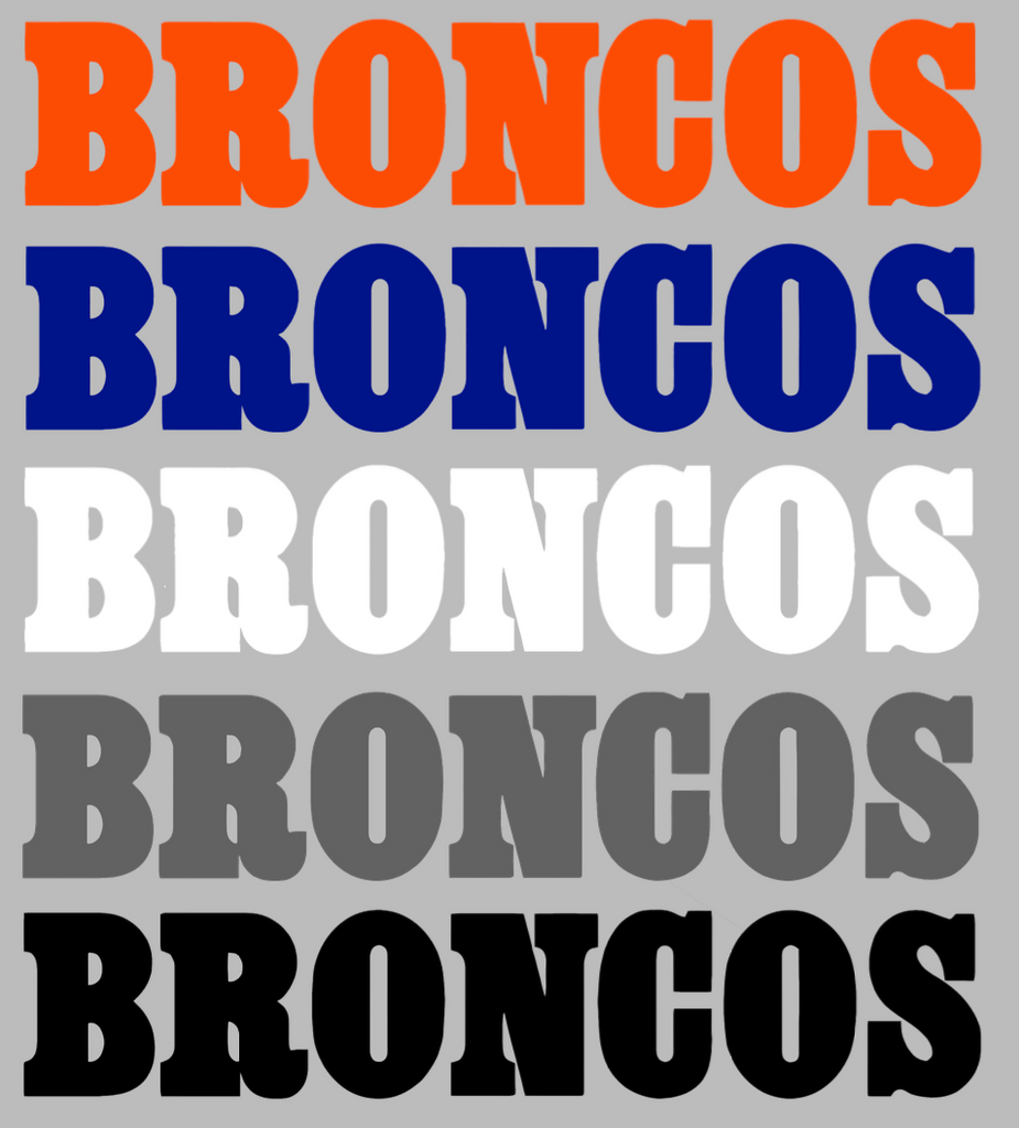 Denver Broncos Retro Throwback Team Name Logo Premium DieCut Vinyl Decal PICK COLOR & SIZE