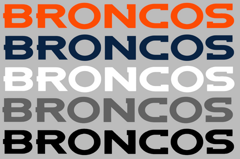 Denver Broncos Team Name Logo Premium DieCut Vinyl Decal PICK COLOR & SIZE