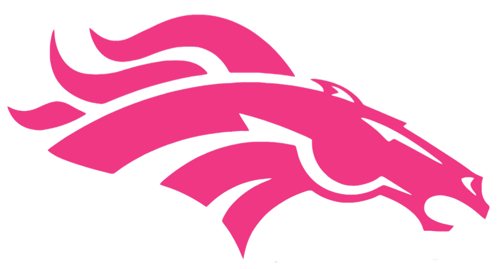 Denver Broncos HOT PINK Alternate Logo Premium DieCut Vinyl Decal PICK SIZE