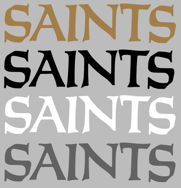 New Orleans Saints Team Name Logo Premium DieCut Vinyl Decal PICK COLOR & SIZE