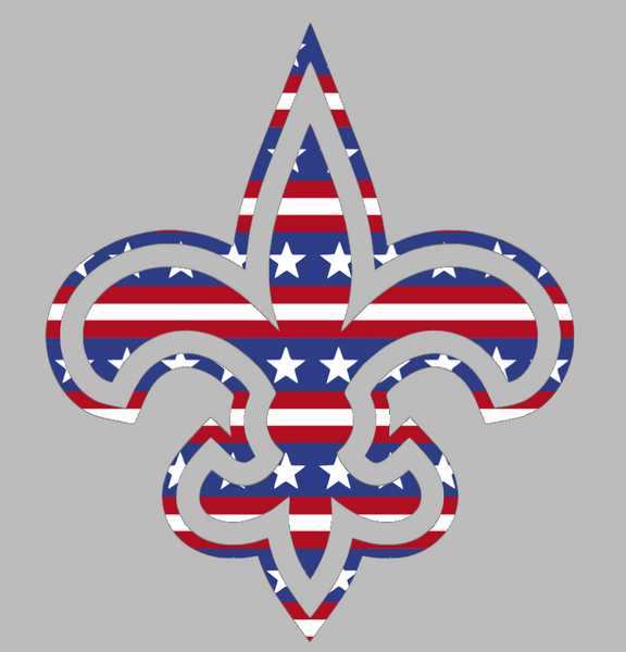 New Orleans Saints Stars & Stripes Alternate Logo USA American Flag Vinyl Decal PICK SIZE