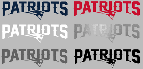 New England Patriots Team Name Logo Premium DieCut Vinyl Decal PICK COLOR & SIZE