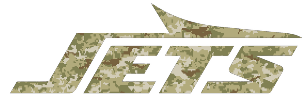 New York Jets Salute to Service Team Logo Camouflage Camo Vinyl Decal SportsJewelryProShop