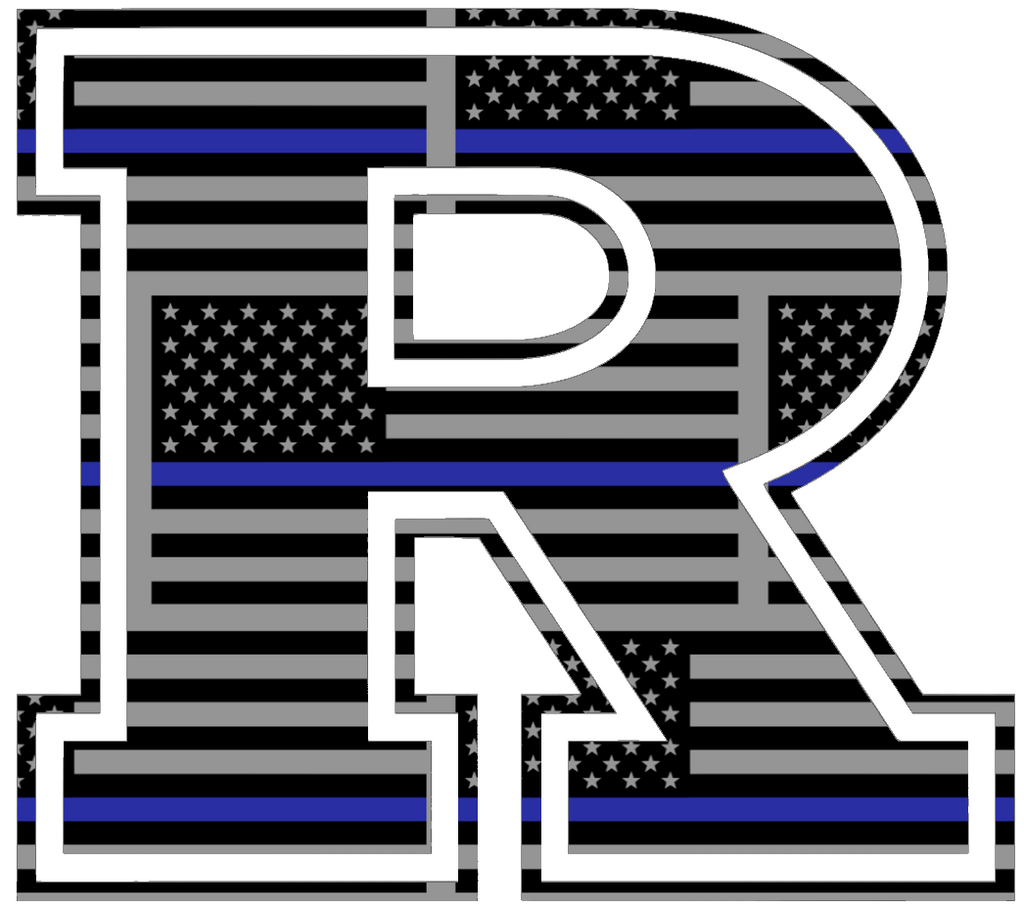 Rutgers Scarlet Knights Team Logo Thin Blue Line American Flag Premium DieCut Vinyl Decal PICK SIZE