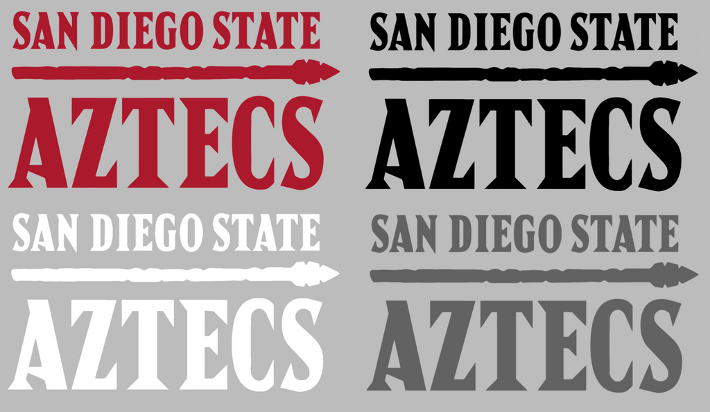 San Diego State Aztecs Team Name Logo Premium DieCut Vinyl Decal PICK COLOR & SIZE