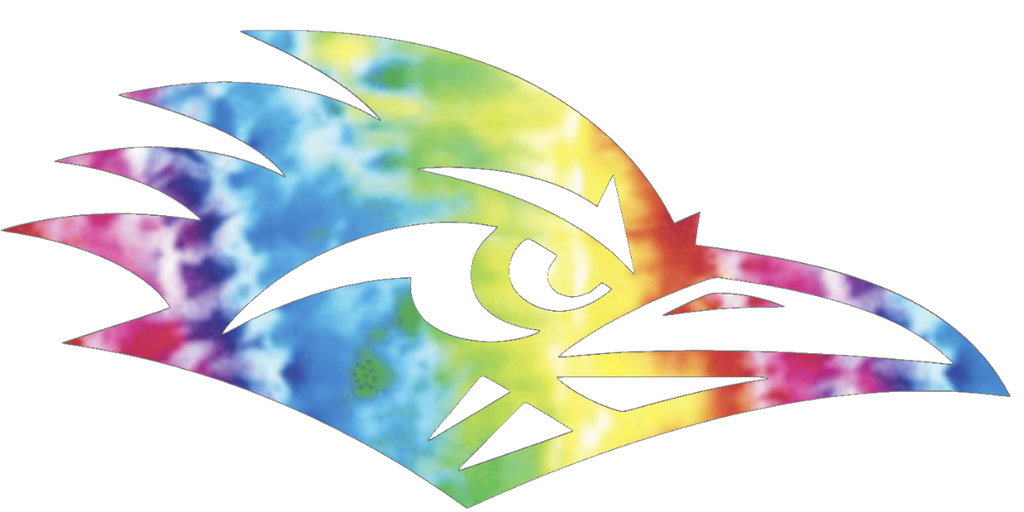 Texas San Antonio Roadrunners Team Logo Crucial Catch Cancer Tie Dye Vinyl Decal PICK SIZE