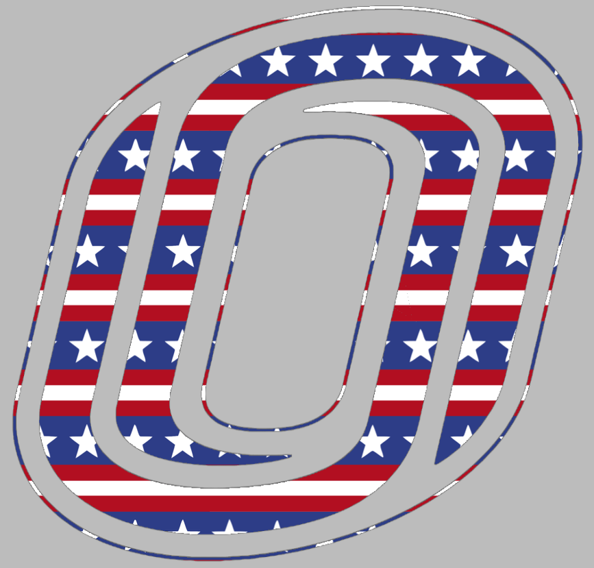 Nebraska Omaha Mavericks Team Logo Stars & Stripes USA American Flag Vinyl Decal PICK SIZE