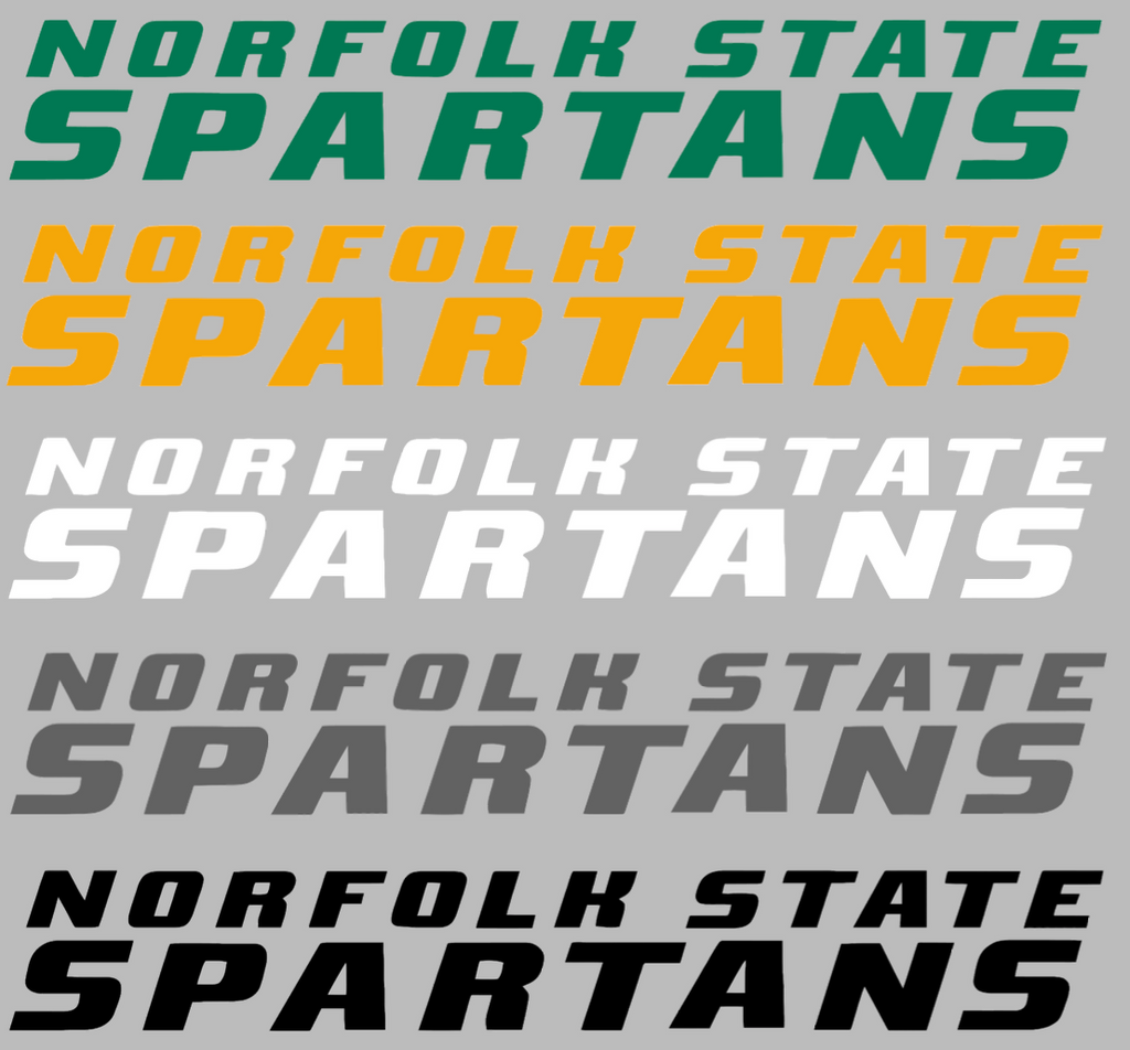 Norfolk State Spartans Team Name Logo Premium DieCut Vinyl Decal PICK COLOR & SIZE