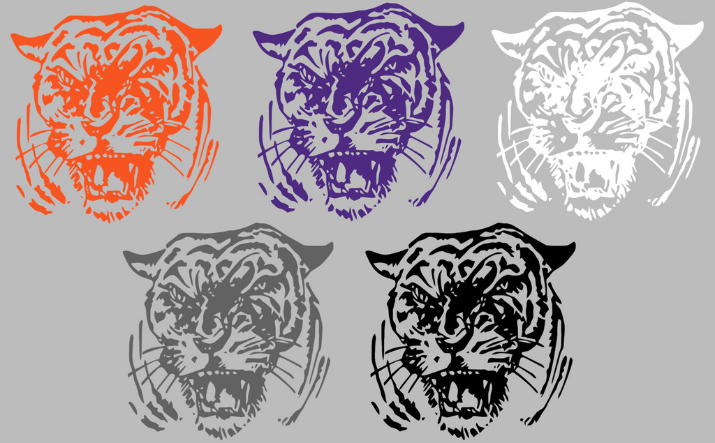 Clemson Tigers Retro Throwback Logo Premium DieCut Vinyl Decal PICK COLOR & SIZE