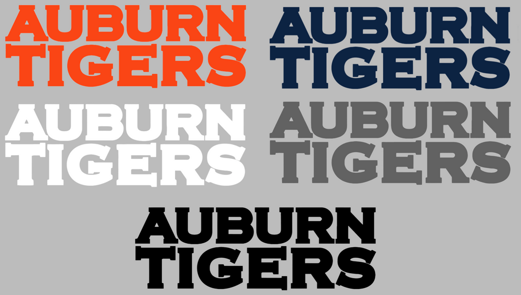 Auburn Tigers Team Name Logo Premium DieCut Vinyl Decal PICK COLOR & SIZE