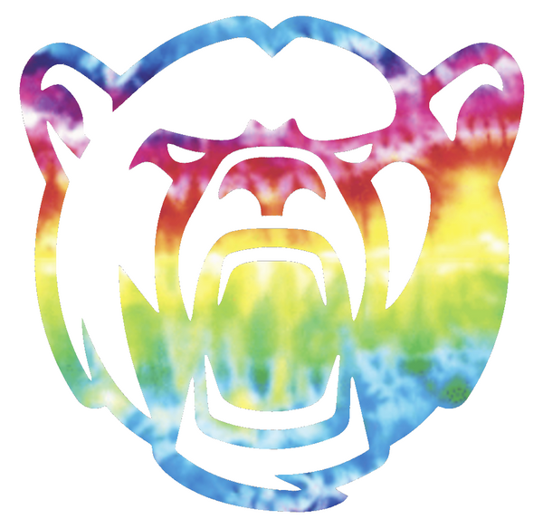 Baylor Bears Mascot Logo Crucial Catch Cancer Tie Dye Vinyl Decal PICK SIZE