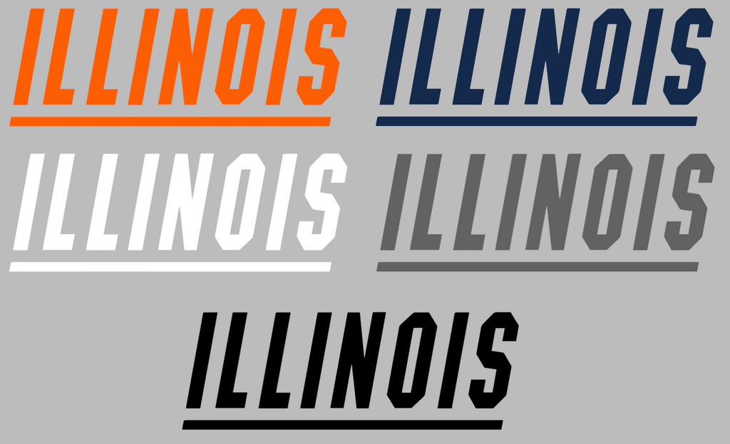 Illinois Fighting Illini Retro Throwback Logo Premium DieCut Vinyl Decal PICK COLOR & SIZE