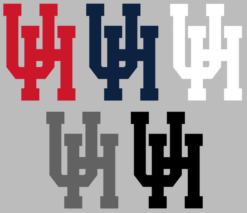 Houston Cougars Retro Throwback UH Logo Premium DieCut Vinyl Decal PICK COLOR & SIZE