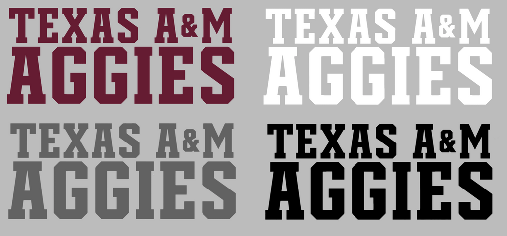 Texas A&M Aggies Team Name Logo Premium DieCut Vinyl Decal PICK COLOR & SIZE