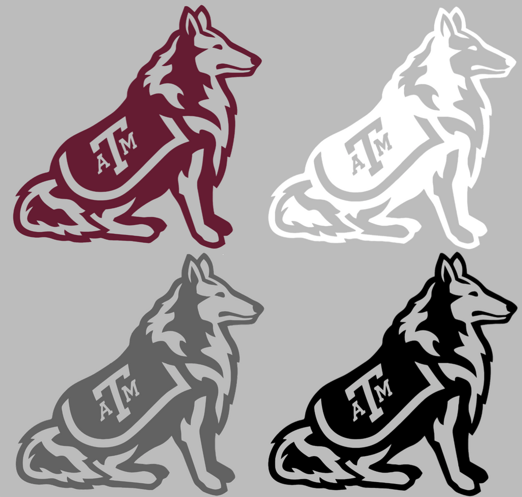 Texas A&M Aggies Reveille Mascot Premium DieCut Vinyl Decal PICK COLOR & SIZE