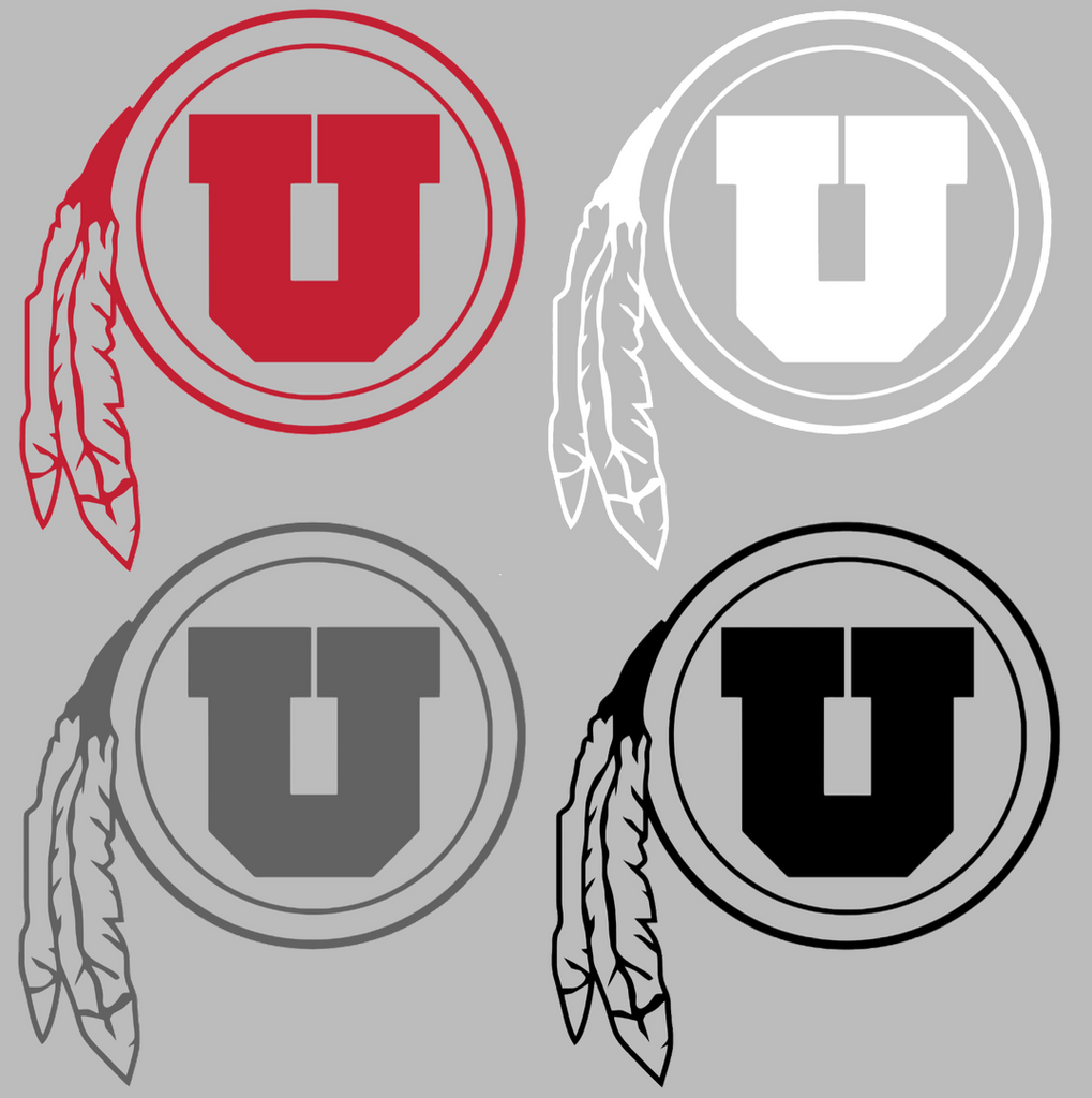 Utah Utes Retro Throwback Logo Premium DieCut Vinyl Decal PICK COLOR & SIZE