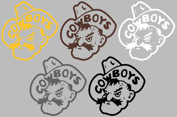 Wyoming Cowboys Mascot Logo Premium DieCut Vinyl Decal PICK COLOR & SIZE