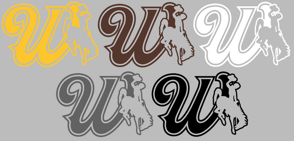 Wyoming Cowboys W Logo Premium DieCut Vinyl Decal PICK COLOR & SIZE