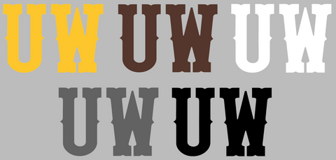 Wyoming Cowboys UW Logo Premium DieCut Vinyl Decal PICK COLOR & SIZE