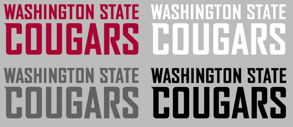 Washington State Cougars Team Name Logo Premium DieCut Vinyl Decal PICK COLOR & SIZE