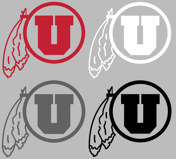 Utah Utes Team Logo Premium DieCut Vinyl Decal PICK COLOR & SIZE