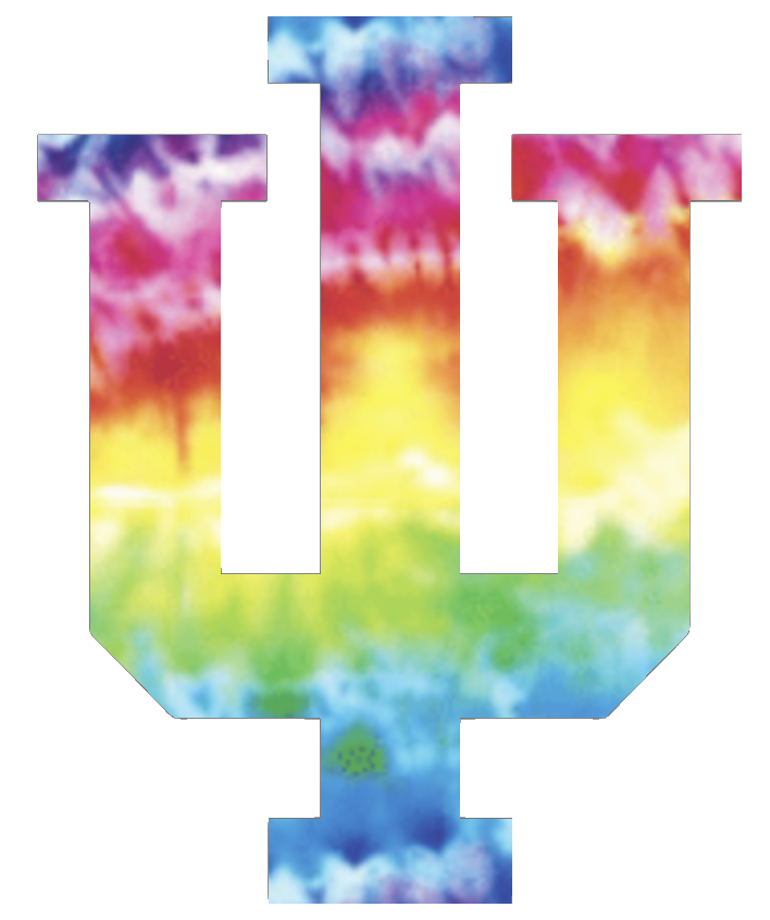 Indiana Hoosiers Team Logo Crucial Catch Cancer Tie Dye Vinyl Decal PICK SIZE