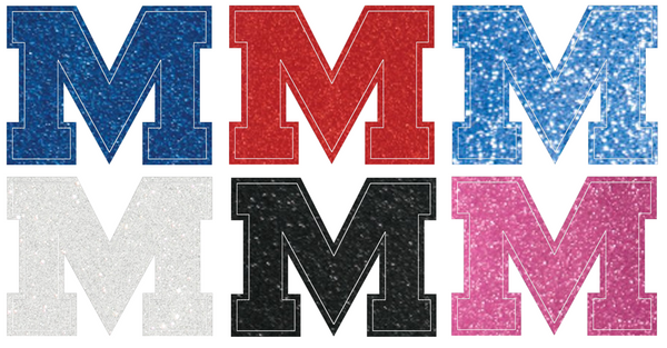 Ole Miss Mississippi Rebels Metallic Sparkle M Logo Premium DieCut Vinyl Decal PICK COLOR & SIZE