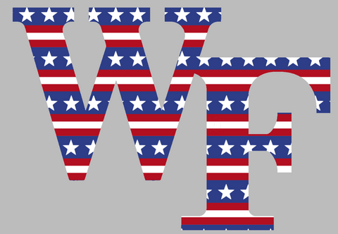 Wake Forest Demon Deacons Team Logo Stars & Stripes USA American Flag Vinyl Decal PICK SIZE