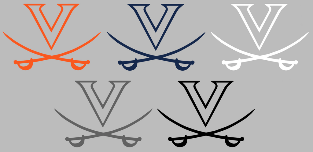 Virginia Cavaliers Retro Throwback Logo Premium DieCut Vinyl Decal PICK COLOR & SIZE