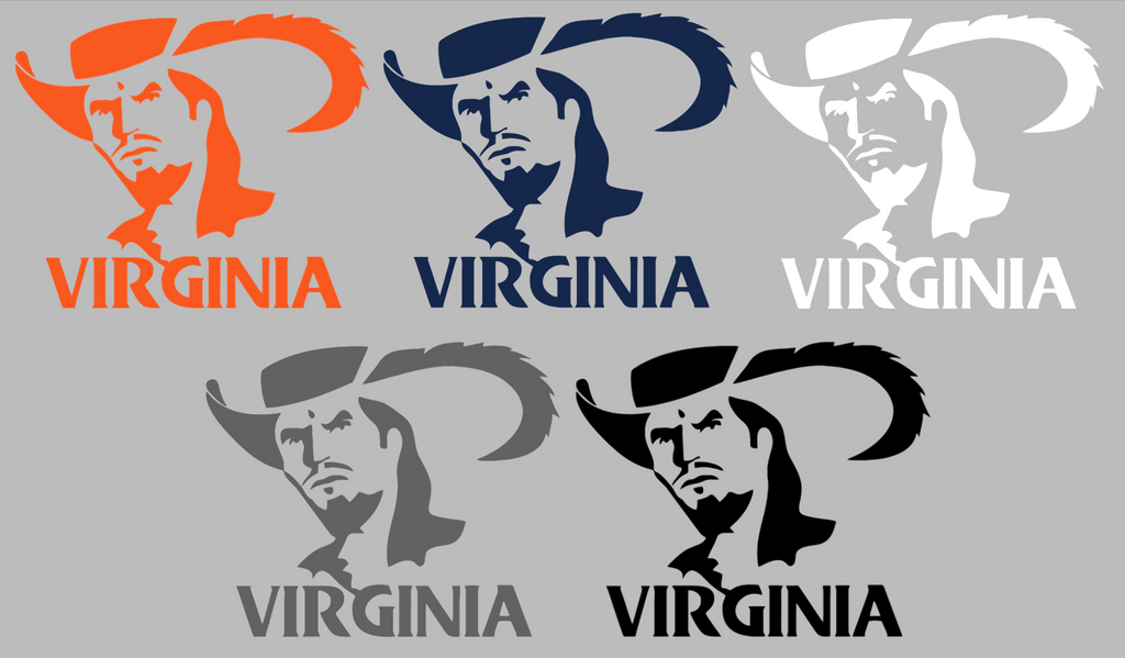 Virginia Cavaliers Retro Throwback Premium DieCut Vinyl Decal PICK COLOR & SIZE