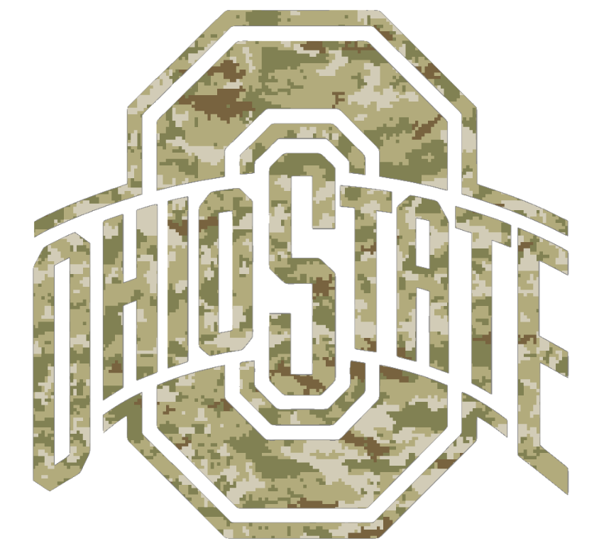 Ohio State Buckeyes Team Logo Salute to Service Camouflage Camo Vinyl Decal PICK SIZE