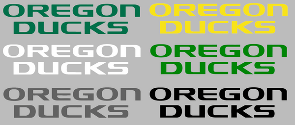 Oregon Ducks Team Name Logo Premium DieCut Vinyl Decal PICK COLOR & SIZE