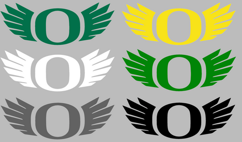 Oregon Ducks Wings Logo Premium DieCut Vinyl Decal PICK COLOR & SIZE