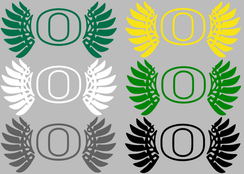 Oregon Ducks Wings Logo Premium DieCut Vinyl Decal PICK COLOR & SIZE